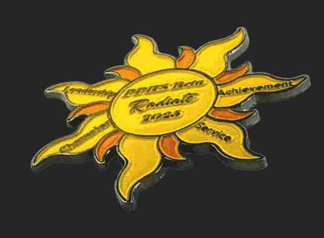 Radiate Sun Beta Club Trading Pin